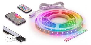SET 1x bandă LED RGBW NEO LITE LED/24W/230V 5 m IP65 Wi-Fi + 5x profil de 1 m + telecomandă
