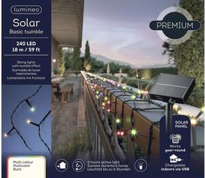 Ghirlandă solară Lumineo Basic Twinkle 240 LED-uri 18 m multicolor