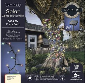 Ghirlandă solară Lumineo Compact Twinkle 500 LED-uri 11 m multicolor