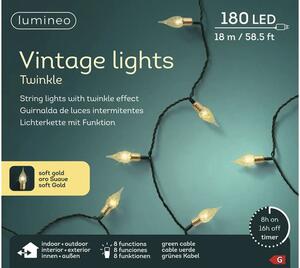Ghirlandă luminoasă Lumineo Vintage 180 LED-uri 17,9 m lumină caldă