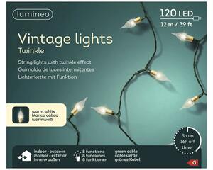 Ghirlandă luminoasă Lumineo Vintage 120 LED-uri 11,9 m alb cald