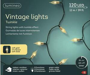 Ghirlandă luminoasă Lumineo Vintage 120 LED-uri 11,9 m lumină caldă