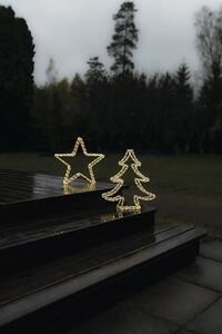 Decorațiune Brad Konstsmide exterior 131 LED-uri H 45 cm alb cald