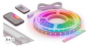 SET 1x bandă LED RGBW NEO LITE LED/24W/230V 5 m IP65 Wi-Fi + 5x profil de 1 m + telecomandă