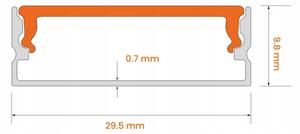 Set 1x bandă LED RGBW DIGITAL LED/9,6W/230V 3 m + 3x profil încastrat 1 m + telecomandă