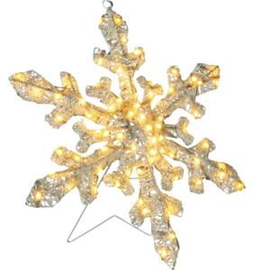 Decorațiune Fulg de Nea Konstsmide 70 LED-uri H 40 cm chihlimbar