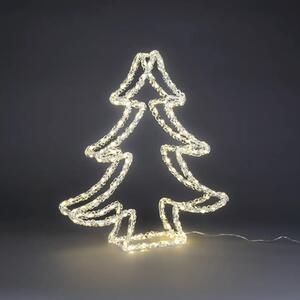 Decorațiune Brad Konstsmide exterior 131 LED-uri H 45 cm alb cald