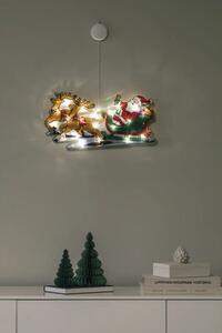 Decorațiune Moș Crăciun cu reni Konstsmide 20 LED-uri alb cald