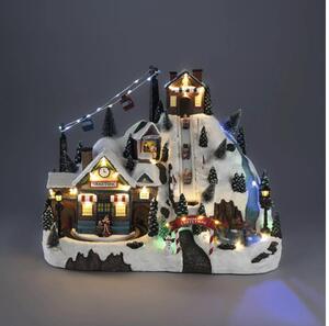 Scenă pistă schi Konstsmide 42 LED-uri lumină colorată