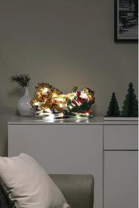Decorațiune Moș Crăciun cu reni Konstsmide 20 LED-uri alb cald