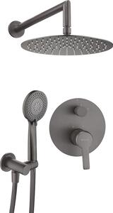 Arnika Titan Set de dus incastrat cu baterie , para de dus si dispersor fix, finisaj titanium NACD9QP