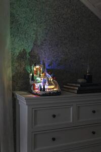 Scenă pistă sanie Konstsmide 18 LED-uri lumină colorată