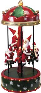 Carusel Crăciun 114 LED-uri H 73 cm roșu