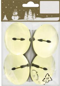 Set suport lumânări formă floare din metal Ø 6 cm auriu 4 buc