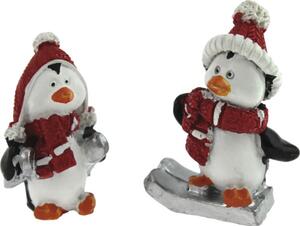 Set 2 decorațiuni pinguini 4,7 cm
