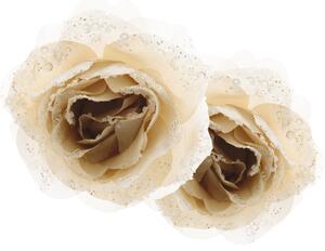 Trandafir decorativ Ø 14 cm H 8,5 cm crem