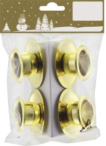 Suport lumânare metal Ø 2,5 cm auriu 4 buc