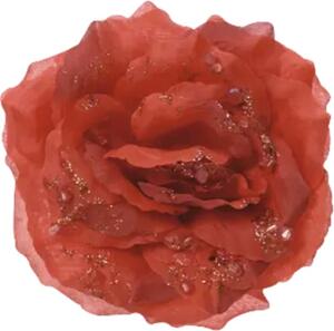 Trandafir decorativ, Ø 14 cm, H 8,5 cm, roșu