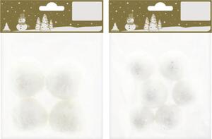 Set 4 bulgări zăpadă 3.5 cm alb