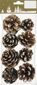 Set conuri brad, natur, 8 buc