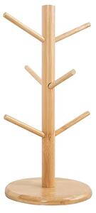 Suport vertical Pufo Bamboo din lemn de bambus pentru cani si cesti, 34 cm