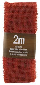 Bandă iută 200x6 cm roșu