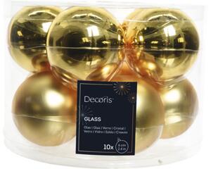 Set globuri Crăciun sticlă Ø 6 cm auriu 10 buc