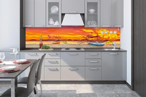 Fototapet pentru bucătărie - navă 260 x 60 cm