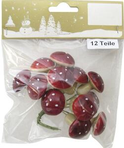 Set 12 ciuperci decorative, Ø 2,5 cm