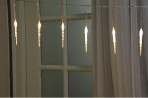 Ghirlandă luminoasă țurțuri 40 LED-uri pentru exterior si interior Lafiora 3,9 m alb cald