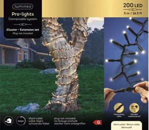 Ghirlandă luminoasă 200 LED-uri pentru exterior și interior Lumineo 0,5 m alb cald