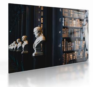 Tablou pe sticlă - La bibliotecă (70x50 cm)