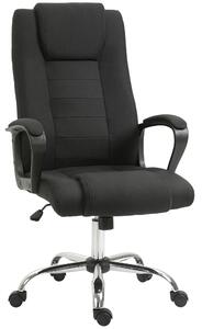 Vinsetto Scaun de Birou Ergonomic, Basculant și Captusit cu Înălțime Reglabilă, 62x76x110-119 cm, Negru | Aosom Romania