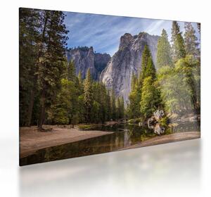 Tablou pe sticlă - Sub Piatra Yosemite (70x50 cm)