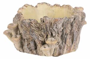 Suport din beton - ciot cu ciuperci, 18 x 14 x 9cm