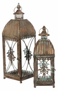 Set de felinare metalice Romance, 2 buc., cupru