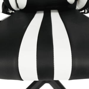 KONDELA Scaun de birou / joc cu iluminare RGB, model negru / alb / culoare, ZOPA