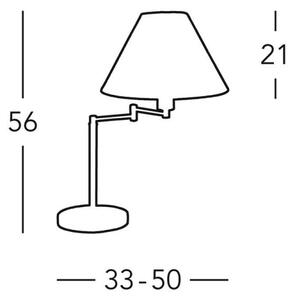 Kolarz 264.71.6 - Lampă de masă HILTON 1xE27/60W/230V