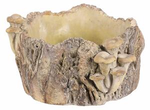 Suport din beton - ciot cu ciuperci, 26 x 24 x 14cm