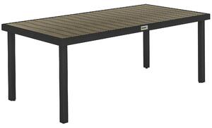 Outsunny Aluminum Outdoor Patio Dining Table for 8 for Garden Lawn Backyard, Natural | Aosom Romania
