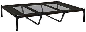 PawHut Pat Înălțat pentru Câini de Talie Mare cu Zonă Respirabilă și Geantă 122x92x23 cm Negru | Aosom Romania