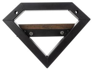Suport pentru flori, fixare pe perete, greutate suportata 10 kg, blat MDF, cadru otel, 19 x 23 x 20 cm