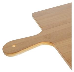 Piatra granit pentru pizza, spatula bambus, coacere uniforma in cuptor, set 2 in 1