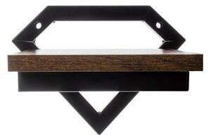 Suport pentru flori, fixare pe perete, greutate suportata 10 kg, blat MDF, cadru otel, 19 x 23 x 20 cm