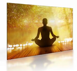 Tablou pe sticlă - meditare (70x50 cm)