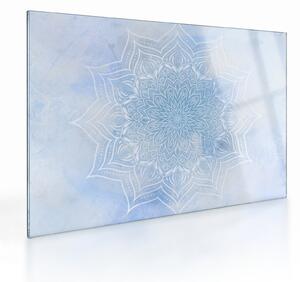 Tablou pe sticlă - mandala de iană (70x50 cm)