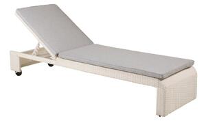 Şezlong Dallas 77132x60cm, Alb, Gri, Lozie din plastic