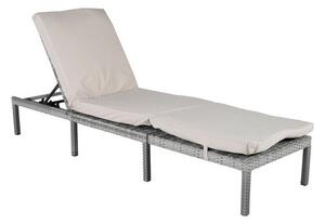 Şezlong Dallas 90484x59cm, Gri, Tapiterie, Lozie din plastic