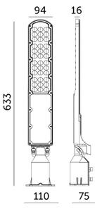 Lampă LED stradală cu senzor crepuscular CYOTO LED/100W/230V IP65 4000K