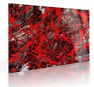 Tablou pe sticlă - Abstracție expresivă (70x50 cm)